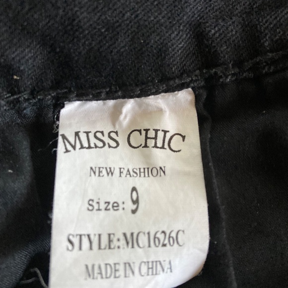 Miss Chic Black Jeans Size 9 - Picture 2 of 11